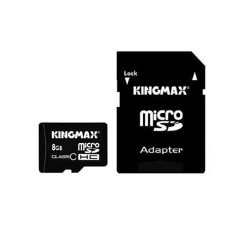 8GB microSDHC Kingmax adapter Class4