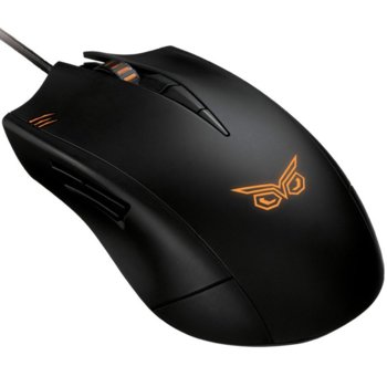 Мишка Asus Strix Claw Dark Edition Gaming (90YH00C2-BAUA00), гейминг, оптична (5000 dpi), програмируеми бутони, USB, подсветка, черна | JAR Computers Asus Strix Claw Dark Edition 90YH00C2-BAUA00