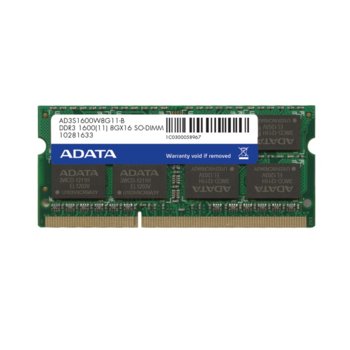 8GB DDR3 1600MHz SO-Dimm A-Data Premier Series