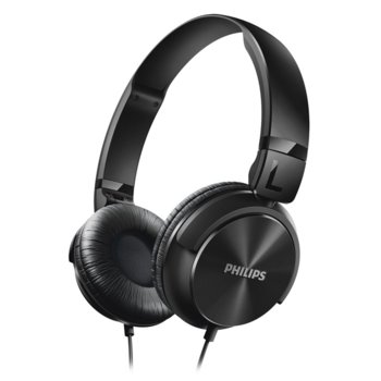 Philips слушалки с лента за глава, цвят черен