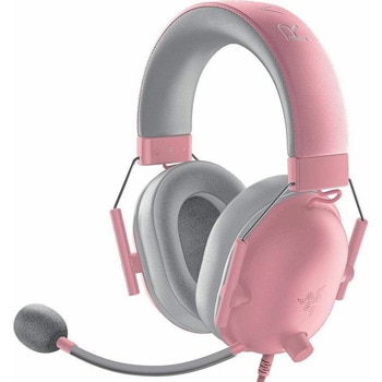 Слушалки Razer Blackshark V2 X Quartz (RZ04-03240800-R3M1), микрофон, виртуален 7.1 Surround, 3.5mm жак, 50мм говорители, розови | JAR Computers Razer Blackshark V2 X Quartz RZ04-03240800-R3M1