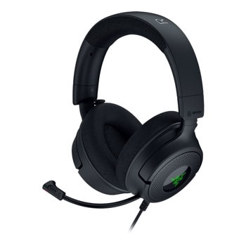 Слушалки Razer Kraken V4 X, USB, микрофон, 40mm Triforce говорители, RGB подсветка, гейминг, черни | JAR Computers Razer Kraken V4 X RZ04-05180100-R3M1