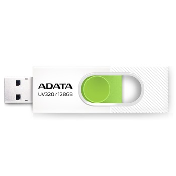 Памет 128GB USB Flash Drive, A-Data UV320 (AUV320-128G-RWHGN), USB 3.2, бяла | JAR Computers A-Data AUV320-128G-RWHGN