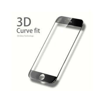 Протектор от закалено стъкло /Tempered Glass/ за Apple iPhone 7 Plus, прозрачен с рамка | JAR Computers 3D Curve Fit for Iphone 7+