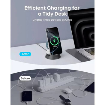 Anker MagGo 3-in-1 MagSafe Qi2 15W Black | JAR Computers Anker MagGo 3-in-1 MagSafe Qi2 15W Black