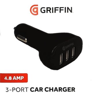 Griffin 3-Port 4.8A USG Car Charger