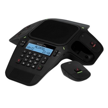 Конферентен телефон Alcatel Conference 1800, 1 линия, черно-бял LCD дисплей, черен image