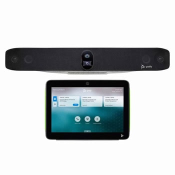 Видеоконферентна система HP Poly Studio X70 All-In-One в комплект с тъч интерфейс устройство Poly TC10, (4K)2160p, съвместимост със сензорен дисплей, 7.3x цифрово увеличение, 1x USB-C, 1x HDMI, сива | JAR Computers HP Poly Studio X70 All-In-One + TC10