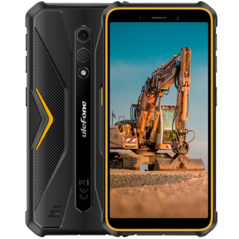 Смартфон Ulefone Armor X12 (оранжев), поддържа 2 SIM карти, 5.45" (13.84cm) HD+ дисплей, четириядрен Mediatek Helio A22 2GHz, 3GB RAM, 32GB Flash памет(+microSD слот), 13 + 8 Mpix камери, Android, 257g | JAR Computers Ulefone Armor X12 3/32GB Orange