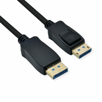 Кабел Roline 11.04.6004, DisplayPort(м) към DisplayPort(м), 5m, черен, 7680x4320@60Hz, 40 Gb/s | JAR Computers Roline 11.04.6004