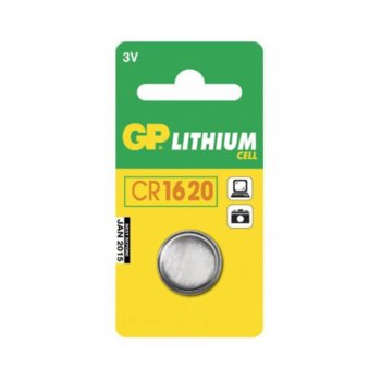 Батерия литиева GP CR1620, 3V, 1 бр. | JAR Computers Батерия литиева GP CR1620, 3V, 1бр.