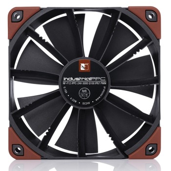 Вентилатор 120mm, Noctua NF-F12 industrialPPC-3000 PWM, 3-pin PWM, 3000 rpm, черен | JAR Computers Вентилатор Noctua NF-F12 industrialPPC-3000 PWM