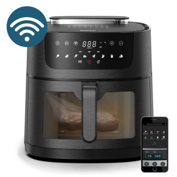 Фритюрник с горещ въздух Rohnson R-2858 SmartChef XL 2 Wi-Fi, 8 л. вместимост, 8 програми, 3D система за равномерно печене, таймер, 1800W | JAR Computers Rohnson R-2858 SmartChef XL 2 Wi-Fi