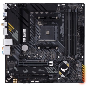 Дънна платка Asus TUF GAMING B550M-PLUS WIFI II, B550, AM4, DDR4, PCI-E 4.0, (DP&HDMI), 4x SATA 6Gb/s, 2x M.2, 1x USB A 3.2 Gen 2, mATX | JAR Computers Asus TUF GAMING B550M-PLUS WIFI II 90MB19Y0-M0EAY0