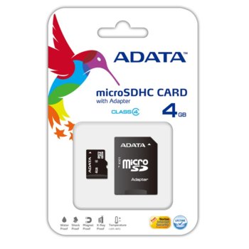 4GB microSDHC A-Data adapter Class4