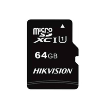 Карта памет 64GB microSDHC, HIkVision HS-TF-C1(STD)/64G, Class 10, скорост на четене 92MB/s, скорост на запис 20MB/s image