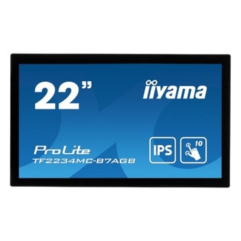 Монитор IIYAMA TF2234MC-B7AGB, 21.5" (54.61 cm) IPS панел, 75Hz, Full HD, 8ms, 350cd/m2, DP/HDMI/VGA | JAR Computers IIYAMA TF2234MC-B7AGB