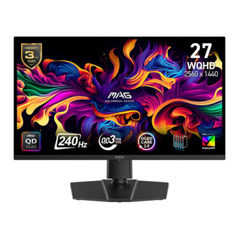 Монитор MSI MAG 271QP QD-OLED X24, 26.5" (67.31 cm), QD-OLED панел, 240Hz, WQHD, 0.03ms, 1 500 000:1, 1000cd/m2, DisplayPort, HDMI | JAR Computers MSI MAG 271QP QD-OLED X24