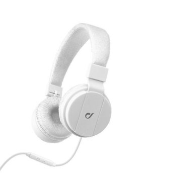 Слушалки Cellular Line CHROMA, микрофон, бутон за разговори, сгъваеми, бели | JAR Computers Cellular Line CHROMA White HEADBCHROMAW