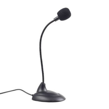 Микрофон Gembird MIC-205, 50 Hz - 16 kHz, черен | JAR Computers Микрофон Gembird MIC-205