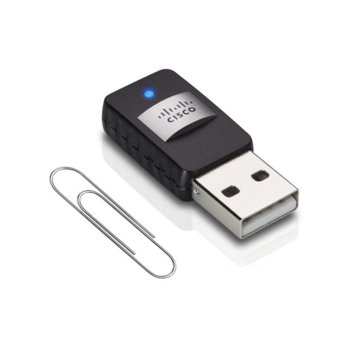 Мрежови адаптер Linksys AE6000, 580 Mbps, Wireless-AC/A/B/G/N, USB адаптер | JAR Computers Linksys AE6000