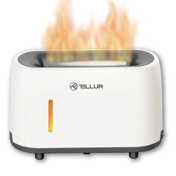 Ароматизатор Tellur Flame, 14W, 0.24 l резервоар, ултразвуково разпръскване, 15 часа продължителност на работа, авт.изключване при ниско ниво на водата, бял | JAR Computers Tellur Flame TLL441121