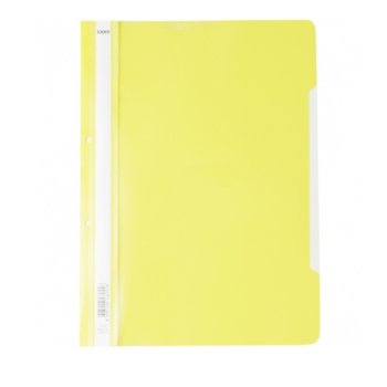 PVC папка Lux, перфорация, жълта, A4 | JAR Computers Папка PVC перфорация Lux жълта