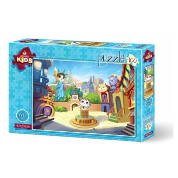 Пъзел Art Puzzle Градът на котенцата, 100 части | JAR Computers Пъзел Art Puzzle Градът на котенцата 100 части