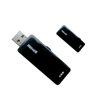 4GB USB Flash, MAXELL E200, черна