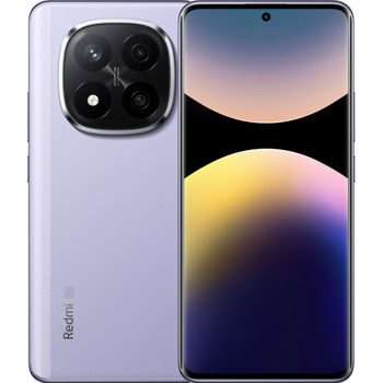 Смартфон Xiaomi Redmi Note 14 Pro+ 5G (лилав), поддържа 2 SIM карти, 6.67" (16.94cm) AMOLED 120Hz дисплей, осемядрен Snapdragon 7s Gen 3 2.5GHz, 8GB RAM, 256GB Flash памет, 200 + 8 + 2 + 20 Mpix камера, Android, 205g | JAR Computers Xiaomi Redmi Note 14 Pro+ 5G 12/512 Lavender Purpl