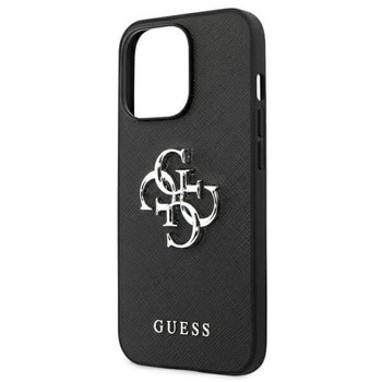 Guess Saffiano 4G Metal Logo Leather Hard Case