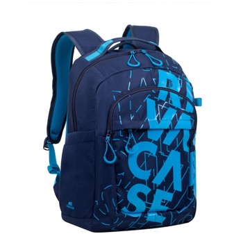 Раница за лаптоп Rivacase 5430 Dark blue/light blue, до 15.6" (39.62 cm), полиестер, водоустойчивост, синя | JAR Computers Rivacase 5430 Dark blue/ light blue