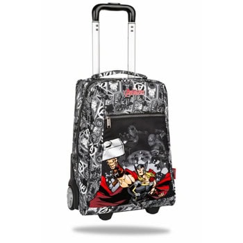Ученическа раница на колела Coolpack - Compact - Avengers, едно основно голямо отделение, подсилено дъно, телескопична дръжка, разноцветна | JAR Computers Coolpack - Compact - Avengers