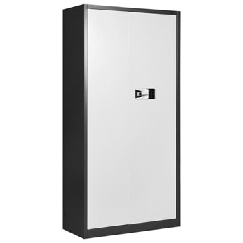 Метален шкаф RFG DZX022/RAL7016/WHITE, 2x рафтове, прахово боядисан, метален, електронно заключване, графит/бял | JAR Computers RFG DZX022/RAL7016/WHITE