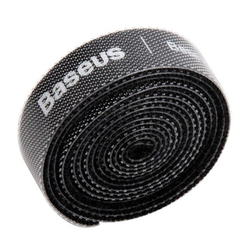 Лента за организиране на кабели Baseus Rainbow Circle Velcro Strap, 100Cm, велкро, черна image