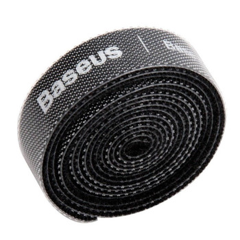 Лента за организиране на кабели Baseus Rainbow Circle Velcro Strap, 100Cm, велкро, черна | JAR Computers Baseus Rainbow Circle Velcro Strap 100cm ACMGT-E01