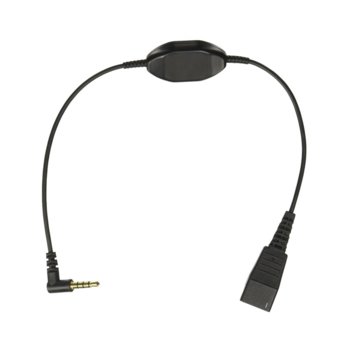 Кабел Jabra Link Mobile, QD към 3.5 mm жак, черен | JAR Computers Jabra Link Mobile QD Към 3,5mm
