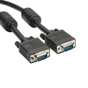 Кабел Roline S3630, от VGA(м) към VGA(м), 20m, черен | JAR Computers Cable Roline VGA w/Ferrit DDC 20m S3630