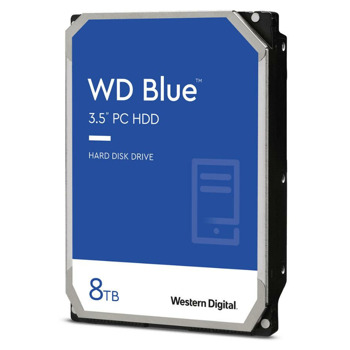 Твърд диск 8TB WD Blue (WD80EAZZ), SATA 6Gb/s, 5640rpm, 128MB кеш, 3.5" (8.89cm) | JAR Computers 8TB WD Blue SATA 3 128MB WD80EAZZ