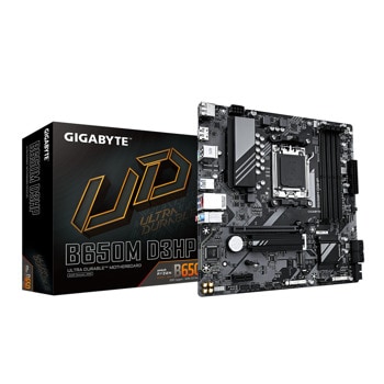 Дънна платка Gigabyte B650M D3HP, B650, AM5, DDR5, PCI-E 4.0 (DP&HDMI), 1x M.2, 4x SATA 6Gb/s, 1x USB 3.2 Gen 1 Type-C, Micro ATX | JAR Computers Дънна платка Gigabyte B650M D3HP