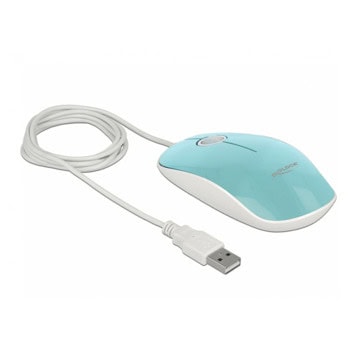 Мишка DeLock 12538, оптична (1200 dpi), USB, зелена | JAR Computers Мишка DeLock 12538