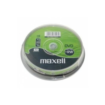 Оптичен носител DVD+RW 4.7GB Maxell, 10 бр. | JAR Computers DVD+RW MAXELL, 4,7 GB, 4x, 10 бр.