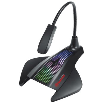 Микрофон Marvo Mic-01, USB, със стойка, RGB подсветка, черен image