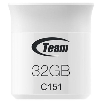 Памет 32GB USB Flash Drive, Team Group C151 (TC15132GB01), USB 2.0, бяла image