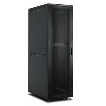 Комуникационен шкаф Lande LN-DS26U6010-BL, 19", 26U, 600 x 1000 мм, перфорирана врата, черен | JAR Computers Lande LN-DS26U6010-BL