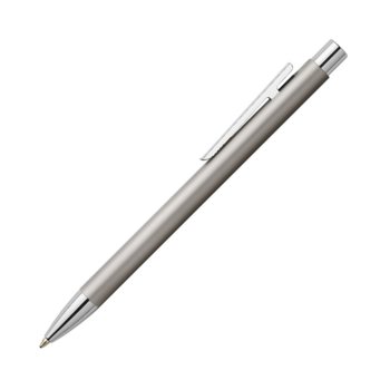 Химикалка Faber-Castell Neo Matt, 0.8 mm дебелина на писане, черен цвят на писане, сребрист мат | JAR Computers Faber-Castell Химикалка Neo Matt silver