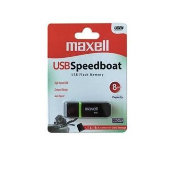 Памет 8GB USB Flash Drive, Maxell SpeedBoat, USB 2.0, черна | JAR Computers 8GB USB Flash, MAXELL Venture