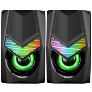 Тонколони Marvo SG-118, 2.0, AUX, 6W, RGB подсветка, черни | JAR Computers Marvo SG-118