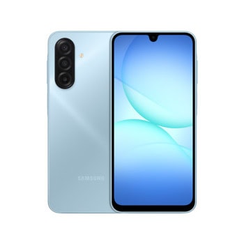 Смартфон Samsung Galaxy A17 4G (светлосин), поддържа 2 SIM карти, 6.7" (17.01cm) Super AMOLED 90Hz дисплей, осемядрен Exynos 1330 2.4GHz, 4GB RAM, 128GB Flash памет (+microSD слот), 50 + 5 + 2 & 13 Mpix камери, Android | JAR Computers Samsung Galaxy A17 4G 4/128GB SM-A175FLBBEUE