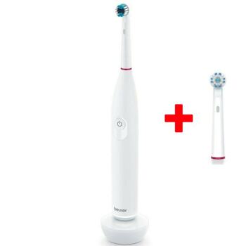 Ел. четка за зъби Beurer TB 30 в комплект с 4 глави Brush head Sensitive, 2 режима на работа, време на работа до 20 дни, бяла | JAR Computers Beurer TB 30 Toothbrush + 4 pcs. sensitive